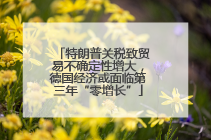 特朗普关税致贸易不确定性增大，德国经济或面临第三年“零增长”